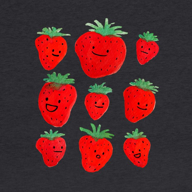 Strawberry Friends by oddowl